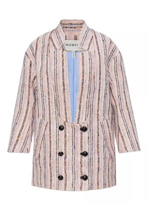 MUNTHE double-breasted striped blazer - Pink