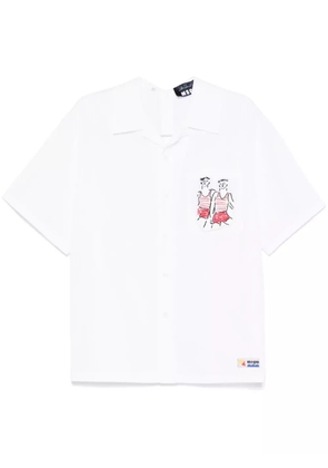 MSGM x Luke Edward Hall Sailors in Love patch shirt - White