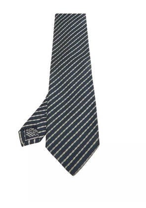 Brioni Vintage pre-owned diagonal-pattern silk tie - Blue