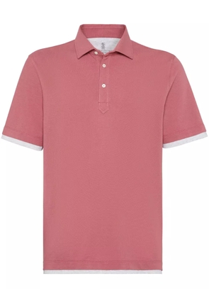 Brunello Cucinelli Brunello Cucinelli Mens Polo Shirt In Raspberry - Red
