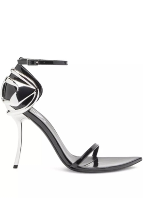 Diesel D-Ten&Half sculptured heeled sandals - Silver