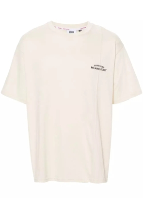 GCDS embroidered-logo cotton T-shirt - Neutrals