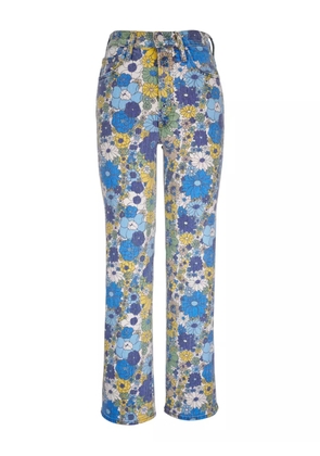 MOTHER Rambler floral-print jeans - Blue