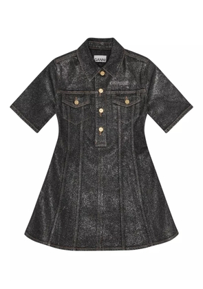 GANNI denim mini dress - Black