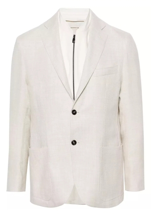 Corneliani single-breasted layered blazer - Neutrals