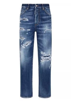 DSQUARED2 ripped straight-leg jeans - Blue