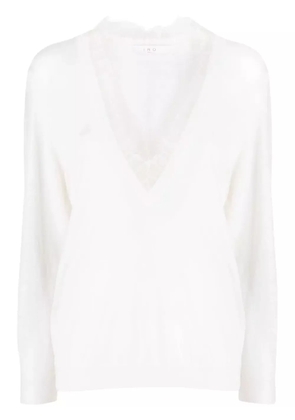 IRO Haby lace-detail jumper - White