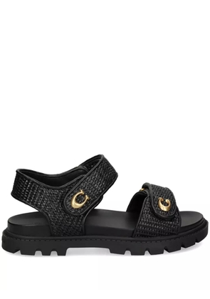 Coach Brynn textured-strap sandals - Black