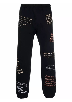 Pleasures sketch-style print trousers - Black