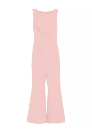 Isabel Sanchis boatneck flare jumpsuit - Pink