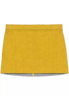 Rick Owens coated-finish mini skirt - Yellow