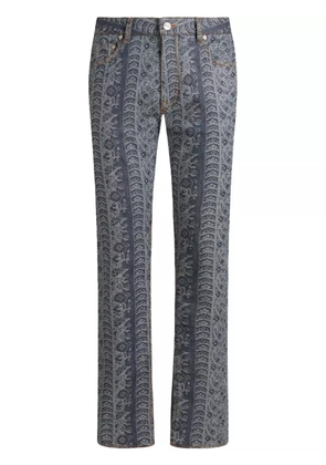 ETRO jacquard paisley jeans - Blue