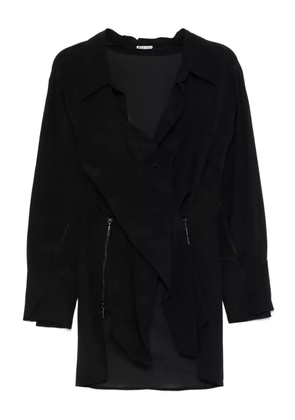 Maticevski v-neck overlap multiway zip shirt - Black