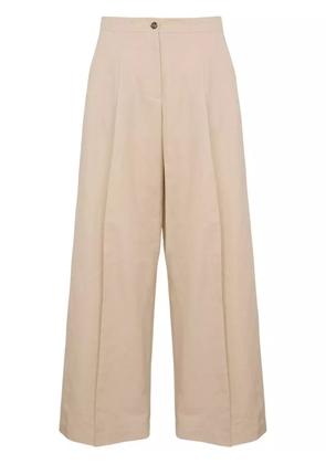 Yves Salomon pressed-crease trousers - Neutrals