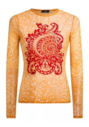 ETRO shell-print sweater - Orange