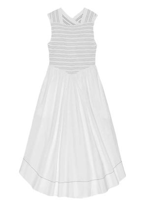 GANNI square-neck midi dress - White