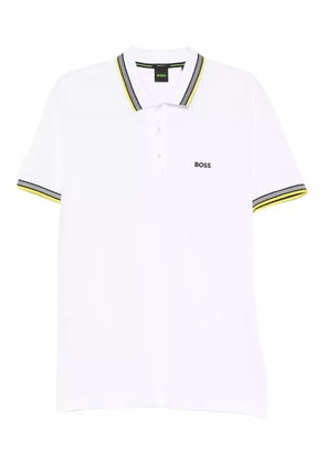 BOSS tipped-collar polo shirt - White