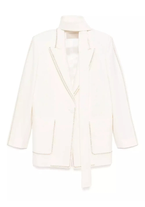 Elie Saab stud-embellished blazer - White