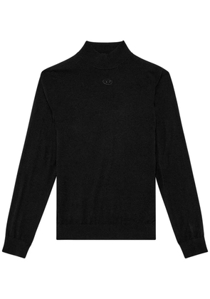 Diesel K-Gil logo-embroidered wool jumper - Black