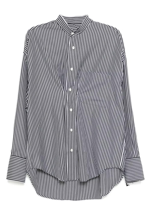 marina yee twin pleated shirt - Black