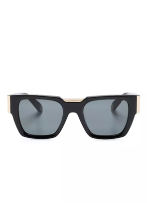 Philipp Plein Eyewear logo-plaque square-frame sunglasses - Black