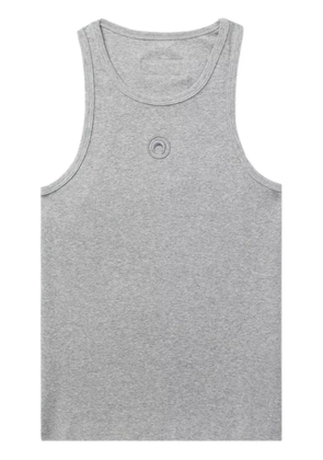 Marine Serre Crescent Moon-embroidered tank top - Grey