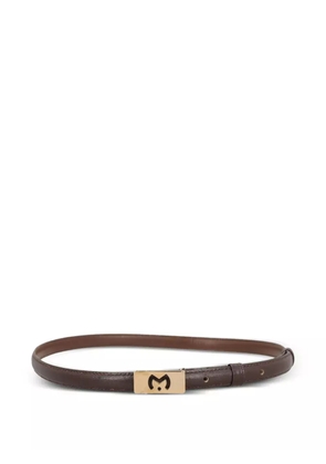 Mila Schon Vintage leather thin belt - Brown