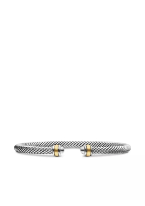 David Yurman 18kt yellow gold and sterling silver Classic Cable bracelet (4mm)