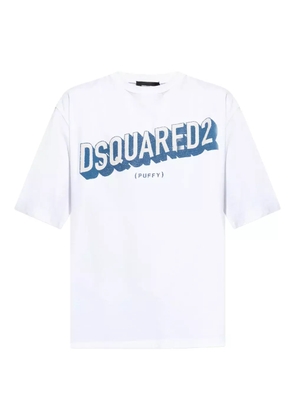 DSQUARED2 logo-print oversized t-shirt - White