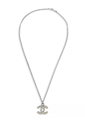 CHANEL Pre-Owned 2007 CC logo pendant necklace - Silver