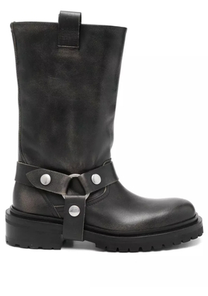 Golden Goose leather biker boots - Black