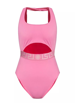 Versace cut-out belted swimsuit - Pink