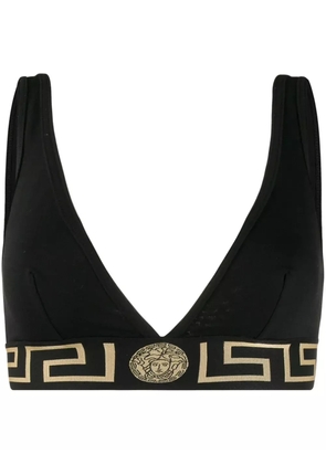 Versace Greca Border triangle bralette - Black