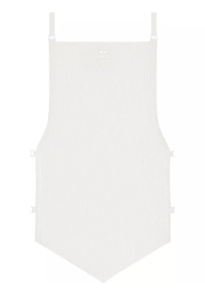 Courrèges ribbed-knit crop top - White