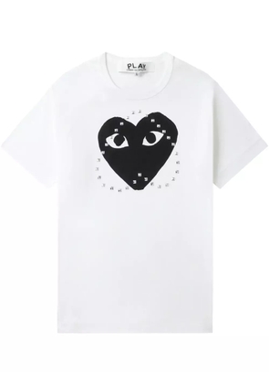 Comme Des Garçons Play logo-stud cotton t-shirt - White