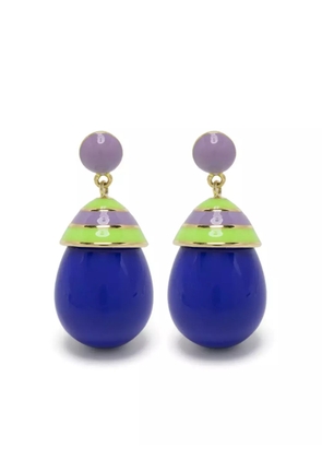 Eshvi mini striped drop earrings - Purple