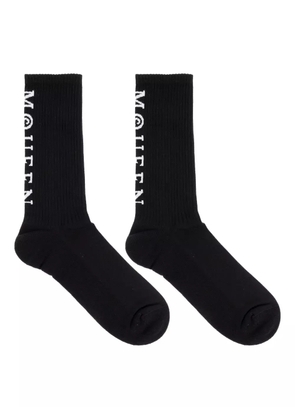 Alexander McQueen logo-embellished ribbed socks - Black