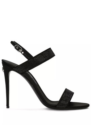 Dolce & Gabbana KIM DOLCE&GABBANA embellished satin sandals - Black