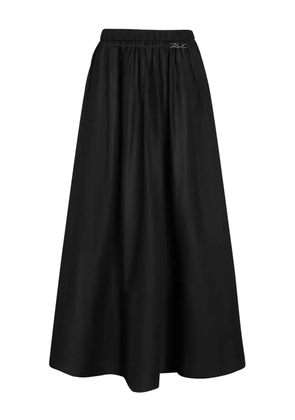 Karl Lagerfeld DNA sheer long beach skirt - Black