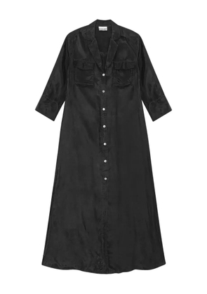 GANNI buttoned shirt dress - Black
