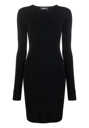 DSQUARED2 open-back fine-ribbed minidress - Black