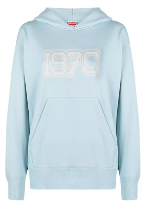 Kenzo graphic-print cotton hoodie - Blue