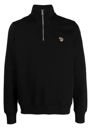PS Paul Smith logo-embroidered funnel neck sweatshirt - Black