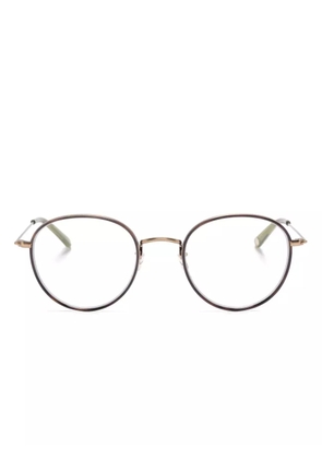 Garrett Leight round-frame glasses - Brown