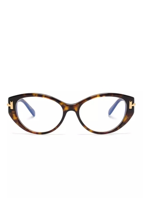 TOM FORD Eyewear round-frame glasses - Brown