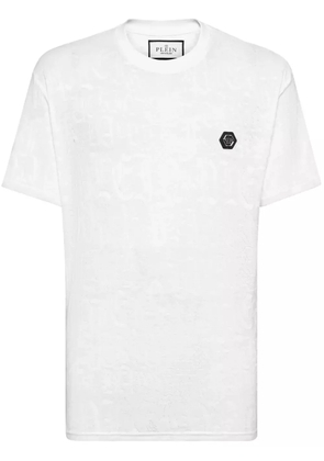 Philipp Plein logo-appliqué cotton T-shirt - White