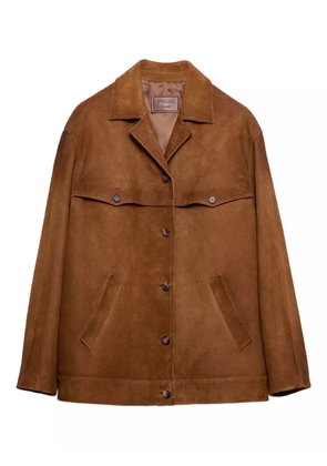 Prada suede shirt jacket - Brown