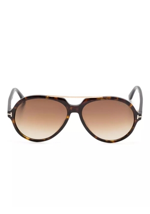 TOM FORD Eyewear oversize-frame sunglasses - Brown