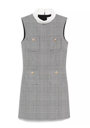 Self-Portrait Prince of Wales-check mini dress - Black