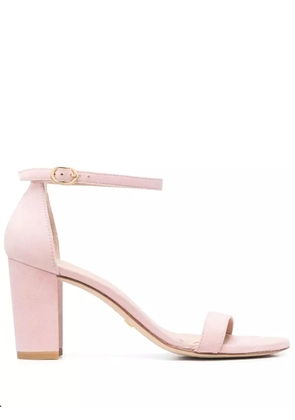 Stuart Weitzman 85mm block-heel open-toe sandals - Pink